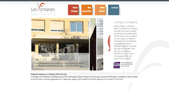 Desktop Screenshot of cliniquelesfontaines.com