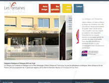 Tablet Screenshot of cliniquelesfontaines.com